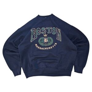 Vintage Fruit Of The Loom Boston Massachusetts Graphic Sweater